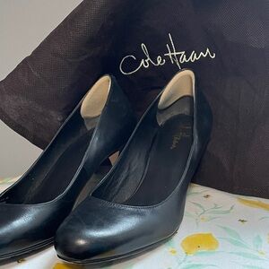 Cole Haan Elegant Black Leather Heels